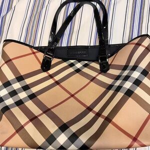 Burberry Checkered Tote Bag
